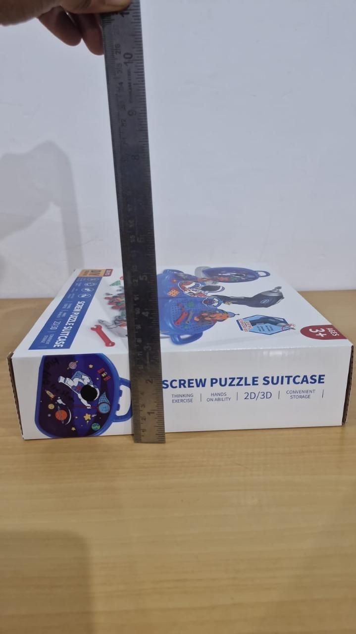 STEM Puzzle Assembly Kit for Kids – 210 PCS DIY Creative Construction Toy Set with Screwdriver, Wrench & Storage Box | Building Engineering Set for Boys & Girls Ages 3–8 (Space Theme)