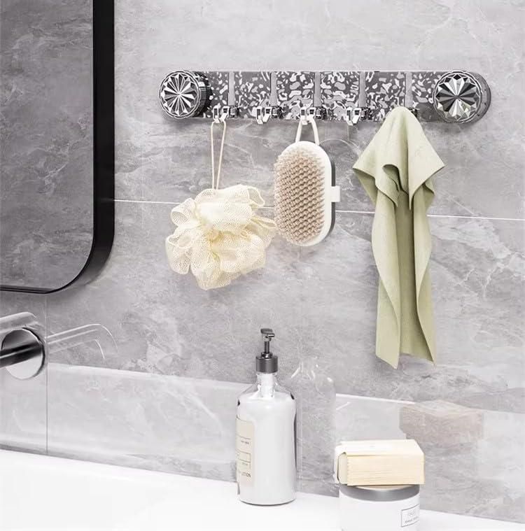 Plastic Wall Hook Rack 📌 Recommended Surfaces: ✅ Ceramic tiles, mirror, glass, stainless steel, acrylic, marble  ❌ Not suitable for uneven, painted, or porous surfaces