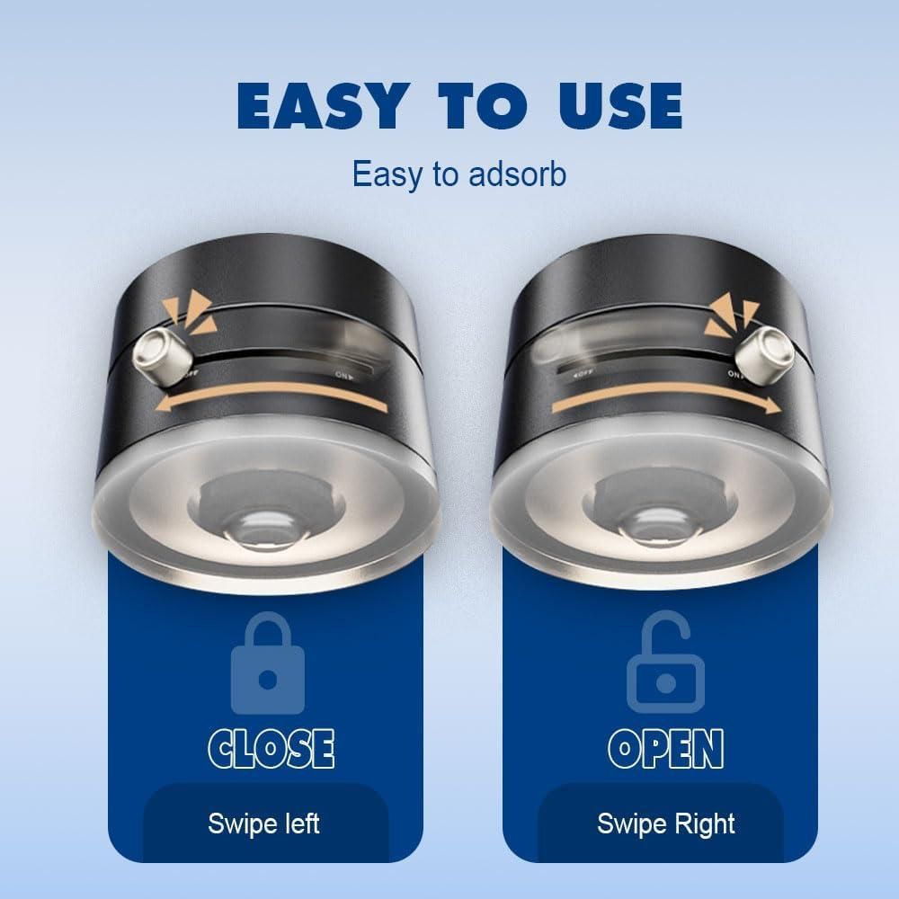 Vacuum Magnetic Suction Phone Holder-360° Rotating Magnetic Display Stand – Adjustable Angle Turntable for Phones, Jewelry, Miniatures, Photography & Retail Showcases | USB Powered with On/Off Switch | Silent Motor