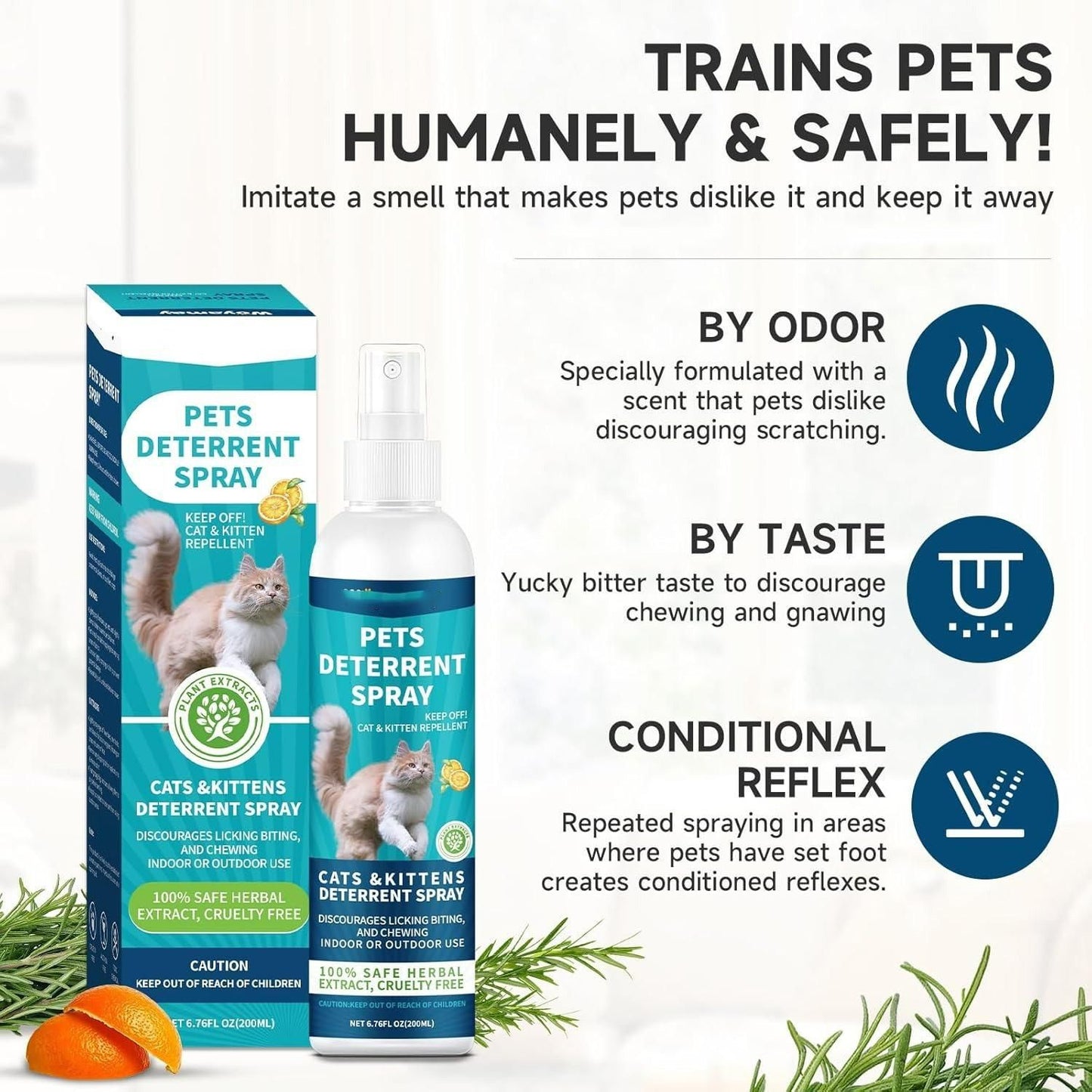 Pet Deterrent Spray 100ml Each (Pack of 2)