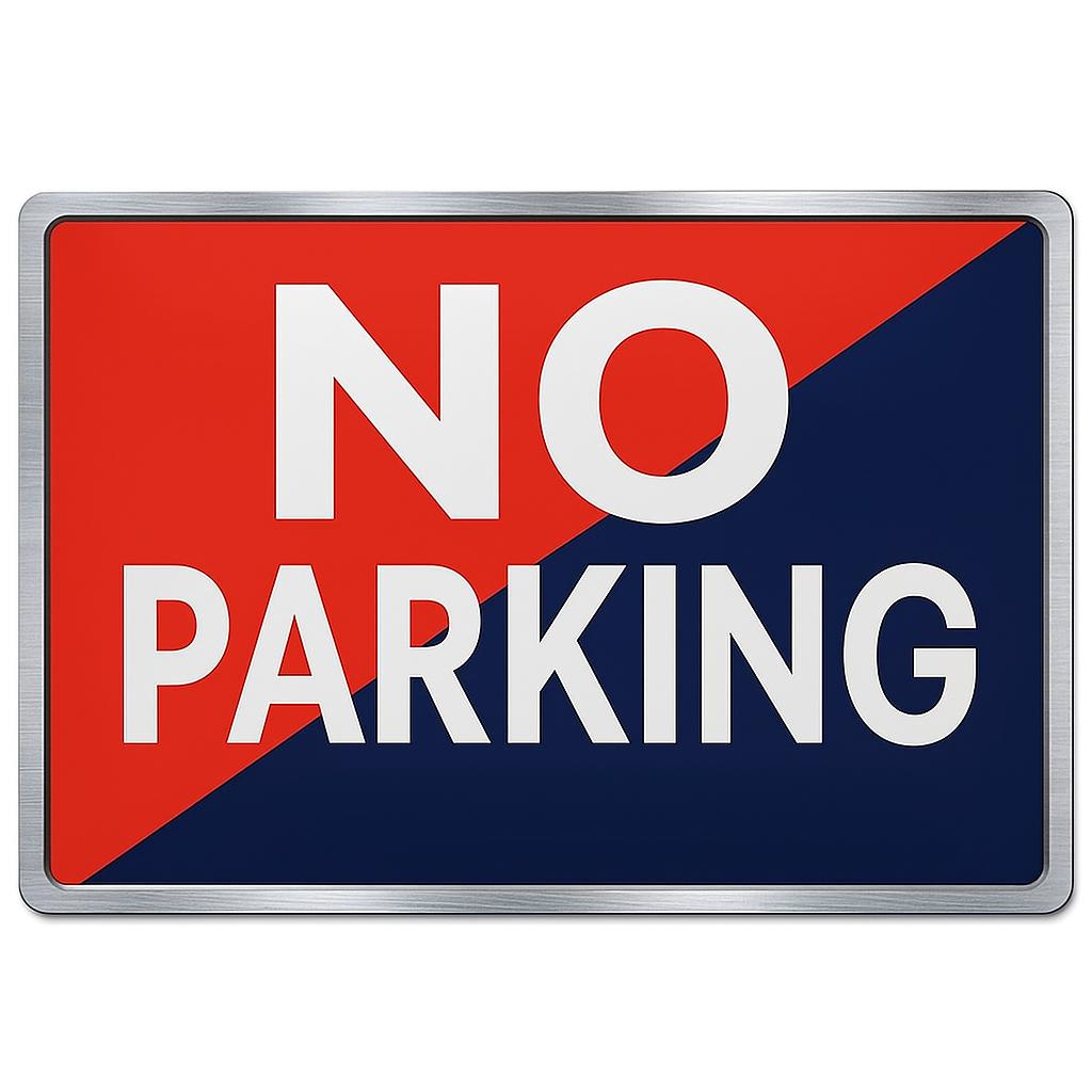 Office supplies sunboard NO Parking Office and Hotel Sign, Sunboard sticker signage (20x20 Cm) Multi (Pack-2)