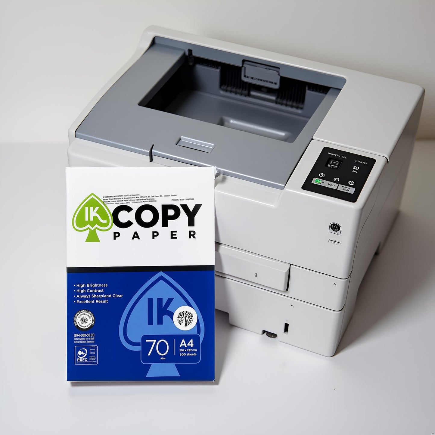 IK Copy Paper 70 GSM A4 Size-500 Sheets | Off-White | High Brightness & TruTone Technology