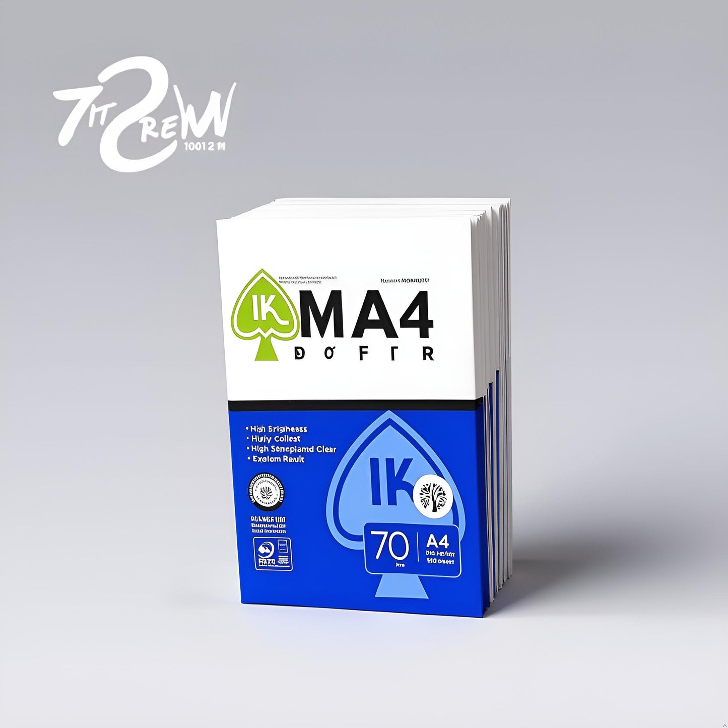 IK Copy Paper 70 GSM A4 Size-500 Sheets | Off-White | High Brightness & TruTone Technology