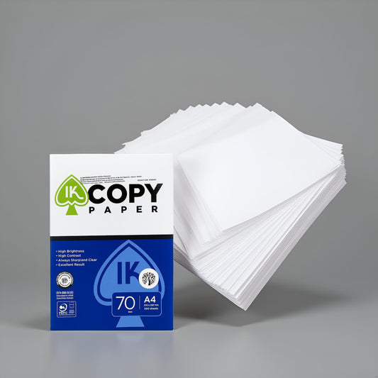 IK Copy Paper 70 GSM A4 Size-500 Sheets | Off-White | High Brightness & TruTone Technology