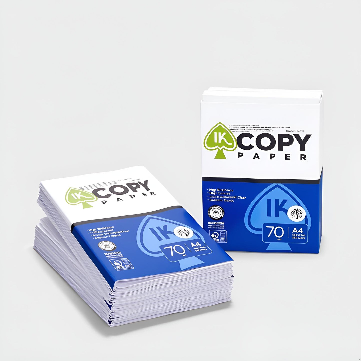 IK Copy Paper 70 GSM A4 Size-500 Sheets | Off-White | High Brightness & TruTone Technology