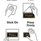 Push Pull Door Signage Set – Gold & Black Acrylic Plates (17 x 5 cm) | Self-Adhesive